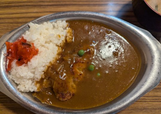 Curry rice at a Western restaurant