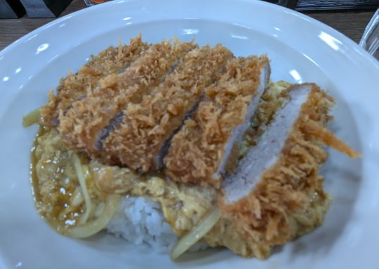 Tonkatsu with rock salt !!